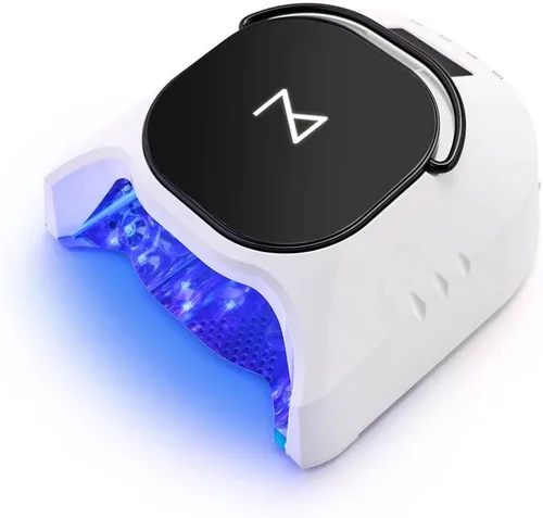 Miniatura 11 de M - Lámpara de uñas profesional híbrida GlowPro de 86W inalámbrica recargable LED UV, secador de uñas inalámbrico para uñas de gel, manicura, Blanco