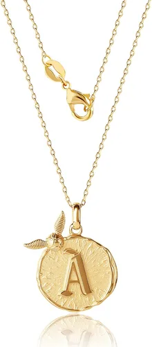Miniatura 5 de HARRY POTTER Wizarding World - Collar con colgante de inicial de Snitch dorada, chapado en flash, 18 pulgadas, letra a elegir