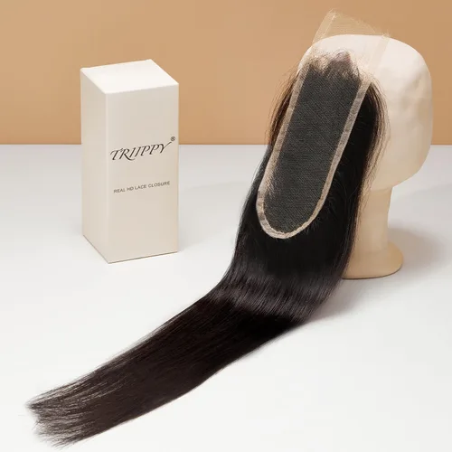 Miniatura 31 de Triippy Raw Hair 13x4 HD Lace Closure Body Wave #613 Blonde Color More Less Shedding than Regular Virgin Hair,0.10mm Ultra-Thin 13x4 Swiss Real HD