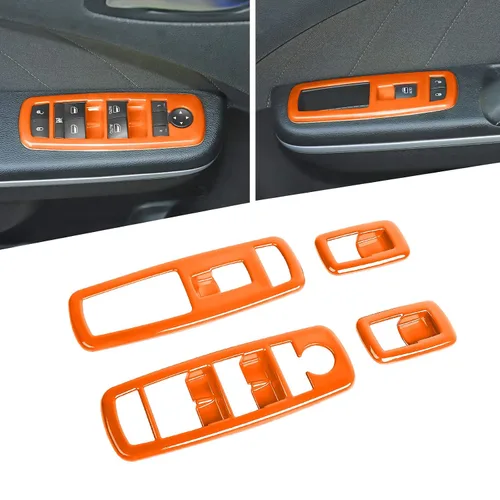 Miniatura 15 de Voodonala Interruptor de elevación de ventana, botón de control de elevalunas eléctrico, embellecedor para Dodge Charger Durango 2011-2025, para RAM