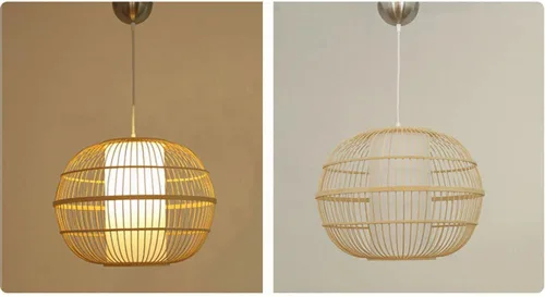 Miniatura 7 de Weaving Bamboo Pendant Light Medieval Lantern Lampshade Hollow Retro Chandeliers Ceiling Industrial Chandelier Lights Hanging Decorations Rustic