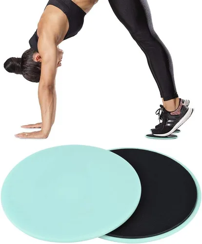 Miniatura 4 de Bnineteenteam 2 unidades de disco deslizante deslizante para ejercicios de fitness, multifunción, para entrenamiento de cuerpo completo para Verde