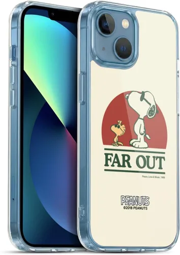 Miniatura 52 de Head Case Designs Funda de gel Woodstock 50th con licencia oficial de Peanuts Snoopy Guitar 1969 [protección de grado militar] compatible con Apple
