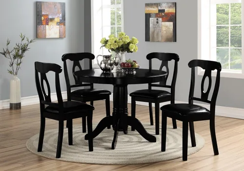 Angel Line Lindsey - Juego de comedor, color negro
