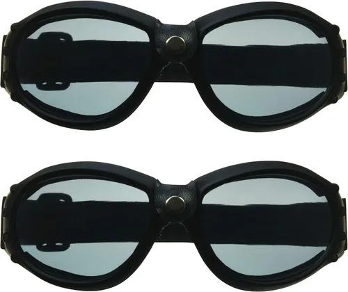 Bikershades Gafas de seguridad para motocicleta con acolchado de espuma para hombres y mujeres, gran cobertura con funda de microfibra grande