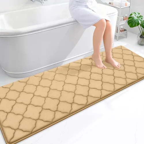 Miniatura 276 de OLANLY Alfombra de Baño de Espuma Viscoelástica de 24 x 16 pulgadas, Ultra Suave y Absorbente, Alfombras de Baño Antideslizantes, Cómodas, Lavables