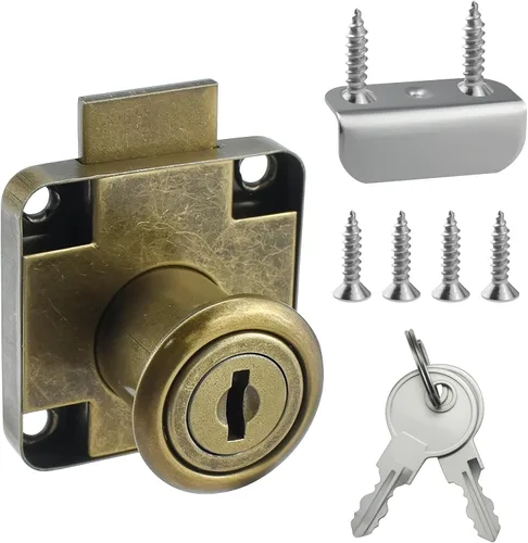 Miniatura 8 de SDTC Tech - Cerradura para cajones con llaves y tornillos a juego para gabinete/armario/armario/escritorio de oficina, etc.