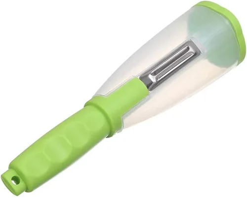 Tipo de almacenamiento multifuncional Cuchillo pelador Cuchillo pelador con tubo de almacenamiento Pelador Peeling Suministros de Apple Cuchillo de