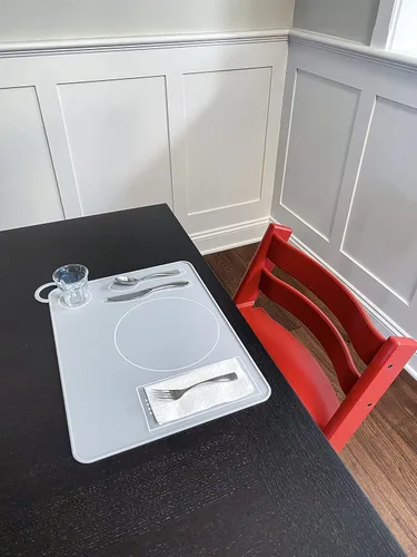 Miniatura 6 de Mantel individual Montessori de silicona para niños pequeños Tapete de placa para niños para mesa de comedor por Fire Rooster Kids (gris, 1)