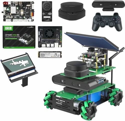 Miniatura 25 de Yahboom Robot AI Python Programa ROS2 Robot con RPi 5 8GB Powered Robot Educativo AI Módulo de voz Mapeo Navegación 360° Movimiento