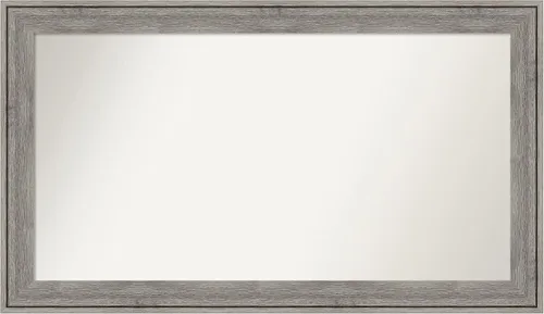Miniatura 146 de Amanti Art Espejo de pared personalizado no biselado (24.5 x 24.5 pulgadas), marco gris marrón alta, varios tamaños personalizados, espejo de baño