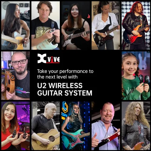 Miniatura 7 de Xvive U2 - Sistema inalámbrico para guitarra recargable de 2.4GHz - Transmisor y receptor inalámbricos para guitarra eléctrica y bajo FUNDA U2