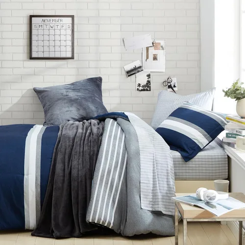Miniatura 9 de Nautica - Juego de edredón individual/individual XL, ropa de cama suave y cepillada con sensación relajada para uso durante todo el año, juego