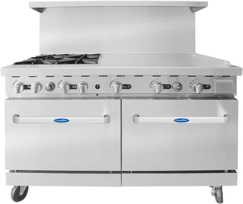 Miniatura 5 de Atosa AGR Cocina de Gas Comercial, 60.0 in Gas Range, (10) Quemadores Superior, (2) Hornos Estándares, Gas Propano (AGR-10B-LP)