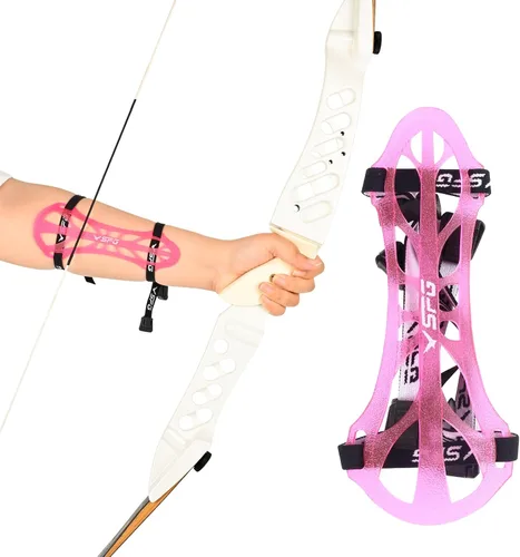 Miniatura 9 de SPG Protector de brazo de tiro con arco, ajustable, profesional, protector de antebrazo, para adultos, jóvenes, hombres, mujeres, competición, tiro