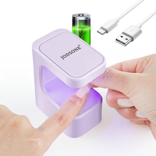 Miniatura 11 de JODSONE U V Mini lámpara de uñas recargable con temporizador inalámbrico portátil luz LED para secado rápido esmalte de gel rosa