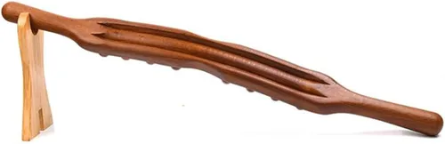 Miniatura 2 de Palo de masaje de madera Guasha Scraping Stick Handheld 26 cuentas Point Gua Sha Stick Masaje corporal para cintura/espalda/hombro/muslo/pierna