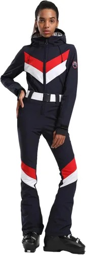 Miniatura 59 de GSOU SNOW Traje de esquí para mujer, traje de nieve delgado de una pieza, chaqueta de nieve, impermeable, resistente al viento, deportes al aire