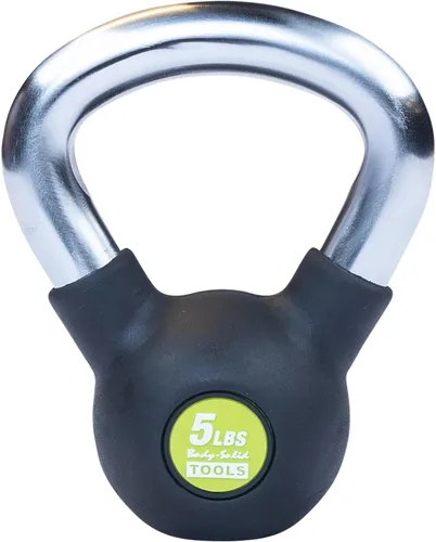 Body-Solid Tools (KBZ) - Pesas rusas de hierro fundido de 5, 10, 15, 20 libras a 80 libras con peso de color recubierto de goma y mango