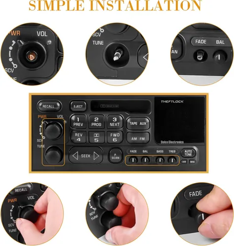 Miniatura 5 de RDBS Accesorios de radio 6 piezas estéreo de control de volumen de radio kit OEM reemplazo para GMC Cadillac Chevrolet
