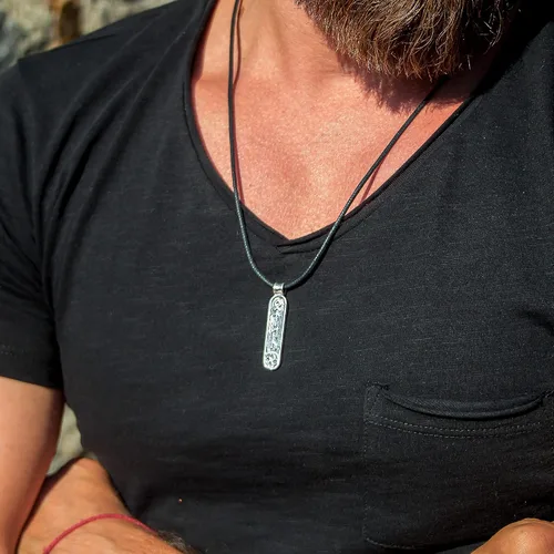 Miniatura 4 de Viking Rune Formula Pendant Necklace for Men Women - 925 Sterling Silver - Norse Nordic Celtic Jewelry - Runes Protection Amulet - Matching