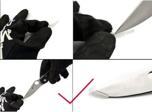 Miniatura 3 de Acxico Cubierta protectora de punta de cuchillo de cuchilla, accesorios de plástico, punta de cuchillo, borde y punta, protección antiarañazos