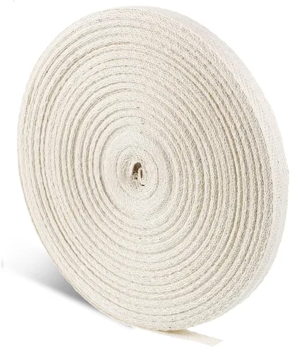 Miniatura 12 de WILLBOND - Cinta de sarga de 100 % algodón, 1/2 pulgada x 25 yardas, cinta de costura de espiga natural para manualidades, envoltura de regalos