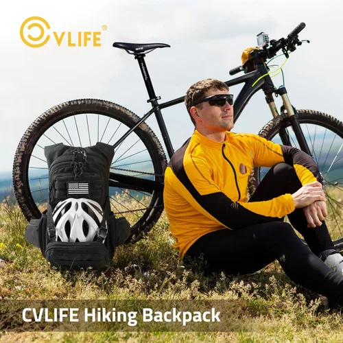 Miniatura 8 de CVLIFE Paquete de hidratación táctica de 3 litros, bolsa de agua ligera con vejiga para hombres y mujeres, mochila Molle resistente para senderismo