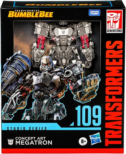 Miniatura 4 de Transformers Toys Studio Series Leader Bumblebee 109 Concept Art Megatron, figura de acción de conversión de 8.5 pulgadas, 8+