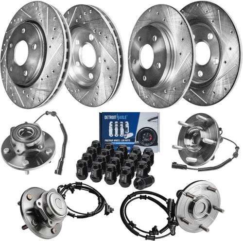 Miniatura 27 de Detroit Axle - 4 rotores de freno para Chevrolet Cruze 2014 2015 [modelos de motores de gas] Rotores de freno de disco perforados y ranurados
