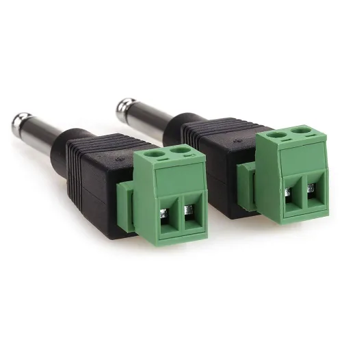 Miniatura 7 de NANYI TS Jack de 1/4 pulgadas, conector macho mono de 0.250 in para guitarra/altavoz/micrófono que puede ser tornillo sin soldadura, paquete de 2
