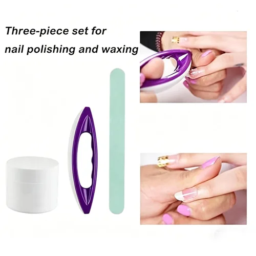 Miniatura 3 de Manicura y pedicur- Kit completo de pulidor y brillo de uñas con crema pulidora para uñas naturales, pulidor de cuero y pulidor - Herramientas