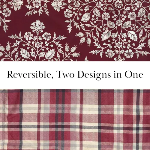 Miniatura 4 de Southshore Fine Living Edredón de Navidad Twin XL Juego de Ropa de Cama, Colcha de Navidad Reversible Estilo Farmhouse, Sobrecama Twin XL - Cuadros