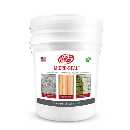 RAIN GUARD PRO - Micro-Seal - Protección repelente al agua penetrante para todas las superficies de madera porosa y mampostería - Revestimiento