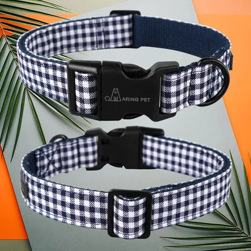 Miniatura 38 de Aring Pet Collar de algodón, lindo, con hebilla de liberación rápida, para bodas, para perros pequeños, medianos y grandes, rosa Terciopelo rosa