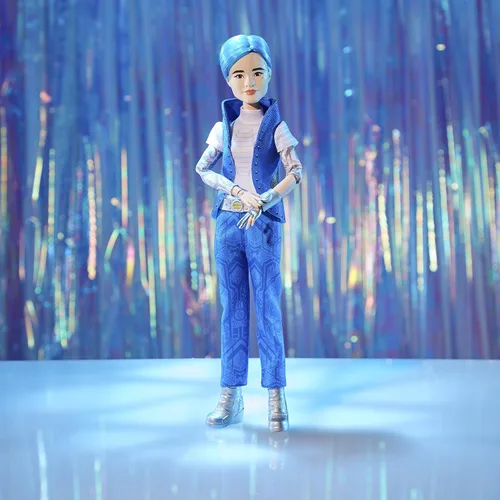 Miniatura 4 de Disney Princess Zombies 3 A-spen Fashion Doll - Muñeca de 12 pulgadas con pelo azul, traje de alienígena, zapatos y accesorios. Juguete para niños a