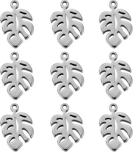Miniatura 9 de Ipotkitt 10 dijes de huella de acero inoxidable 304 para mascotas, perros, gatos, huellas de corazón, para manualidades, joyas, collares