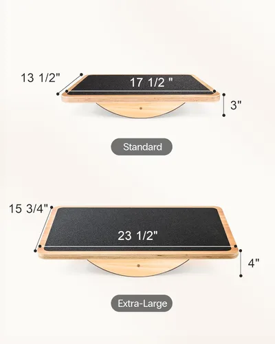Miniatura 5 de StrongTek Tabla de Equilibrio de Madera Profesional, Tabla Basculante, Accesorio de Escritorio de Pie de Madera, Tabla de Equilibrio para Debajo