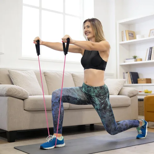 Miniatura 4 de RitFit Single Resistance Exercise Band with Comfortable Handles - Ideal for Physical Therapy, Strength Training, Muscle Toning - Foam Padding Door