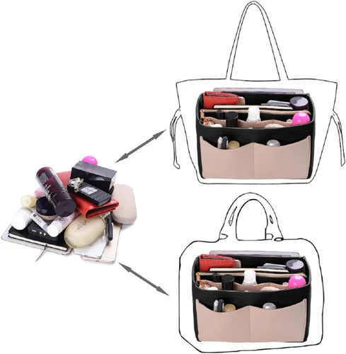 Miniatura 4 de ZTUJO Organizador de bolso, organizador de bolsa de fieltro con cremallera de metal, bolso y moldeador de bolso, para Speedy Neverfull Tote, 7