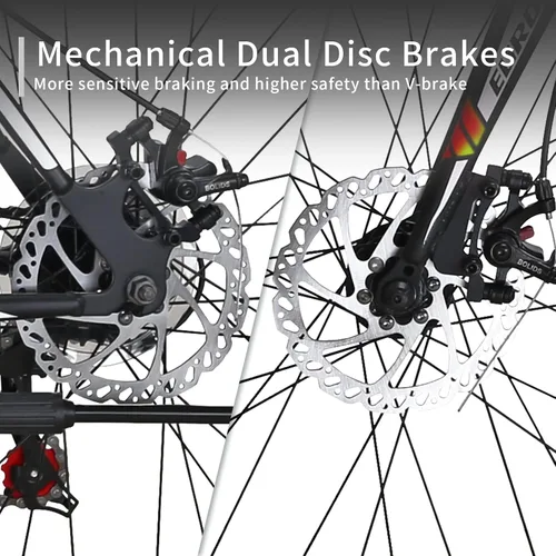 Miniatura 4 de EUROBIKE Bicicleta de carretera,Ruedas 700C Frenos de disco de 21 velocidades,Bicicleta para hombre o mujer,Marco de 21.3 in/19.3 in