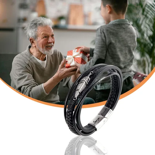 Miniatura 33 de Pulsera de cuero para hombre (mahua/matikou/yuanquan/8 Infinity)