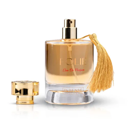 Miniatura 4 de INTENSE ELITE Folie Eau De Parfum para Mujer 100ML (3.4Oz) Perfumes árabes para mujeres con azafrán y notas de frutas rojas Perfume de larga
