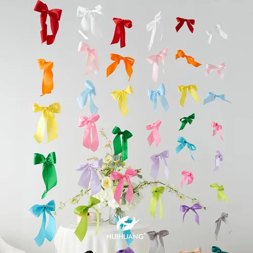 Miniatura 5 de HUIHUANG Cinta de satén de 1 pulgada de color sólido, cinta de doble cara de satén de tela para manualidades, envoltura de regalo, decoración