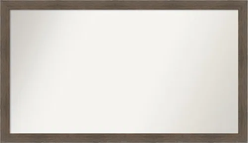 Miniatura 45 de Amanti Art Espejo de pared personalizado no biselado (24 x 27 pulgadas), marco estrecho de nogal chipre - varios tamaños personalizados - Espejo