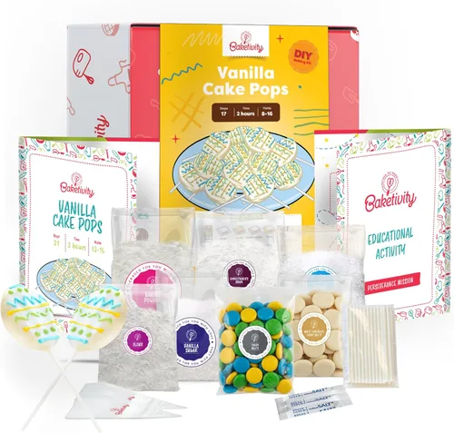 Miniatura 11 de Kit de Hornado de Pop Cakes DIY de Baketivity para Niños - Ingredientes Pre-medidos, Suministros de Decoración Deliciosas paletas de pastel