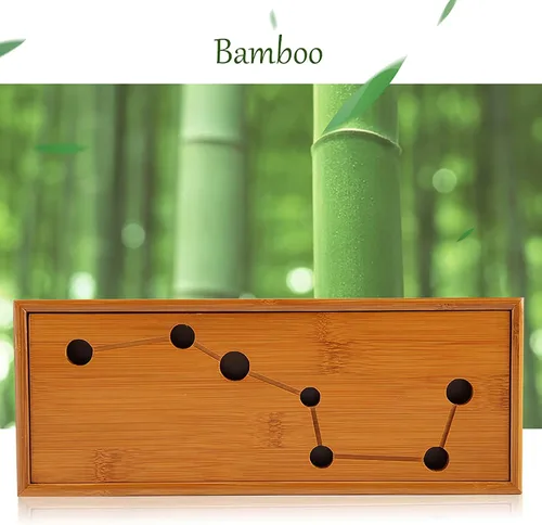 Miniatura 3 de Bandeja de té de siete estrellas, bandeja de té de bambú, juego de té chino de gongfu, bandeja de servir de estilo chino tradicional, con caja