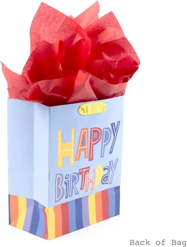 Miniatura 4 de Hallmark bolsa de regalo de cumpleaños en papel de seda, tamaño grande, Multicolor