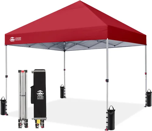 Miniatura 24 de CROWN SHADES Toldo desplegable de 8 x 8 pulgadas, tienda de campaña de playa con instalación CenterLok de un empuje, parasol fácil para exteriores