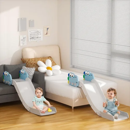 Miniatura 3 de Glaf Tobogán para sofá y escalera para niños pequeños, 14 pulgadas de ancho, ajustables, para interiores, escaleras, sofá, cama, plegable, duradero